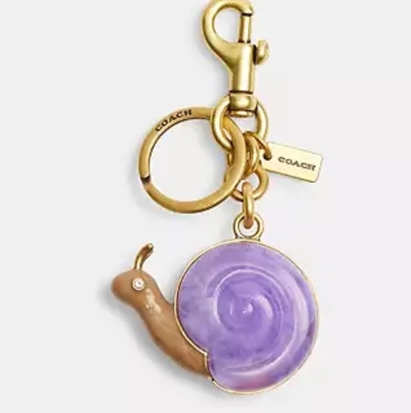 Coach Accessories - Coach Lavender and Tan Snail Keychain